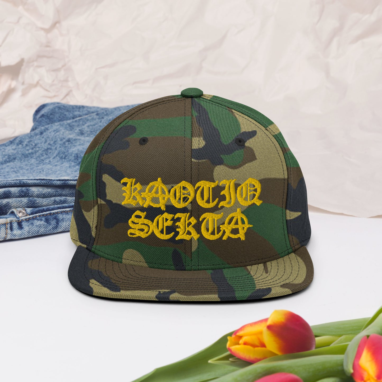 Kaotiq Sekta Camo Snapback Hat