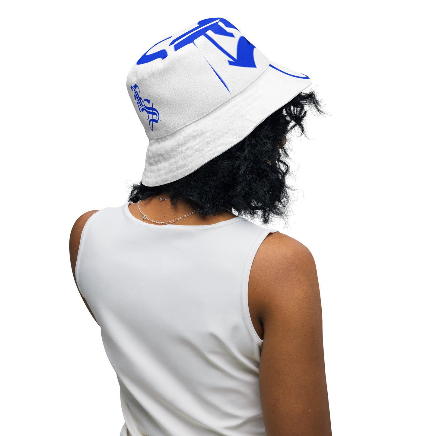 Reversible bucket hat blue