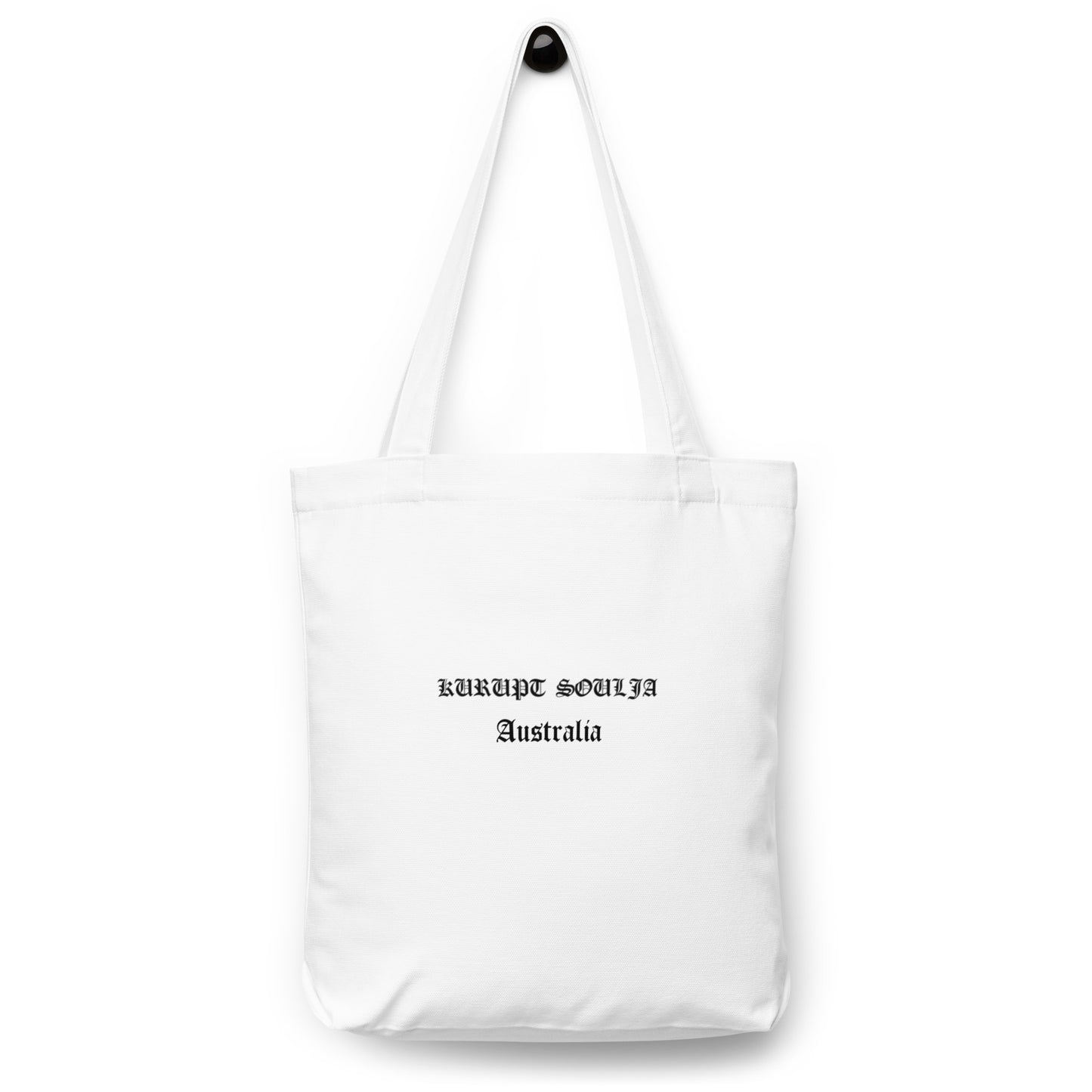 KS White/Black Cotton tote bag