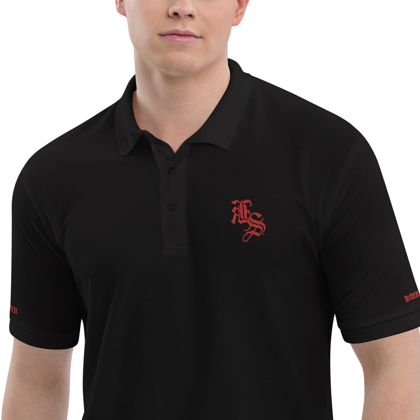 Men's Premium Polo BlkRed